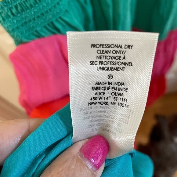 NWT Alice and Olivia- colored-block maxi dress Size 4 - Picture 6 of 11